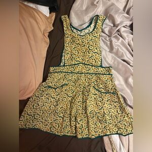 Hand sewn sunflower apron